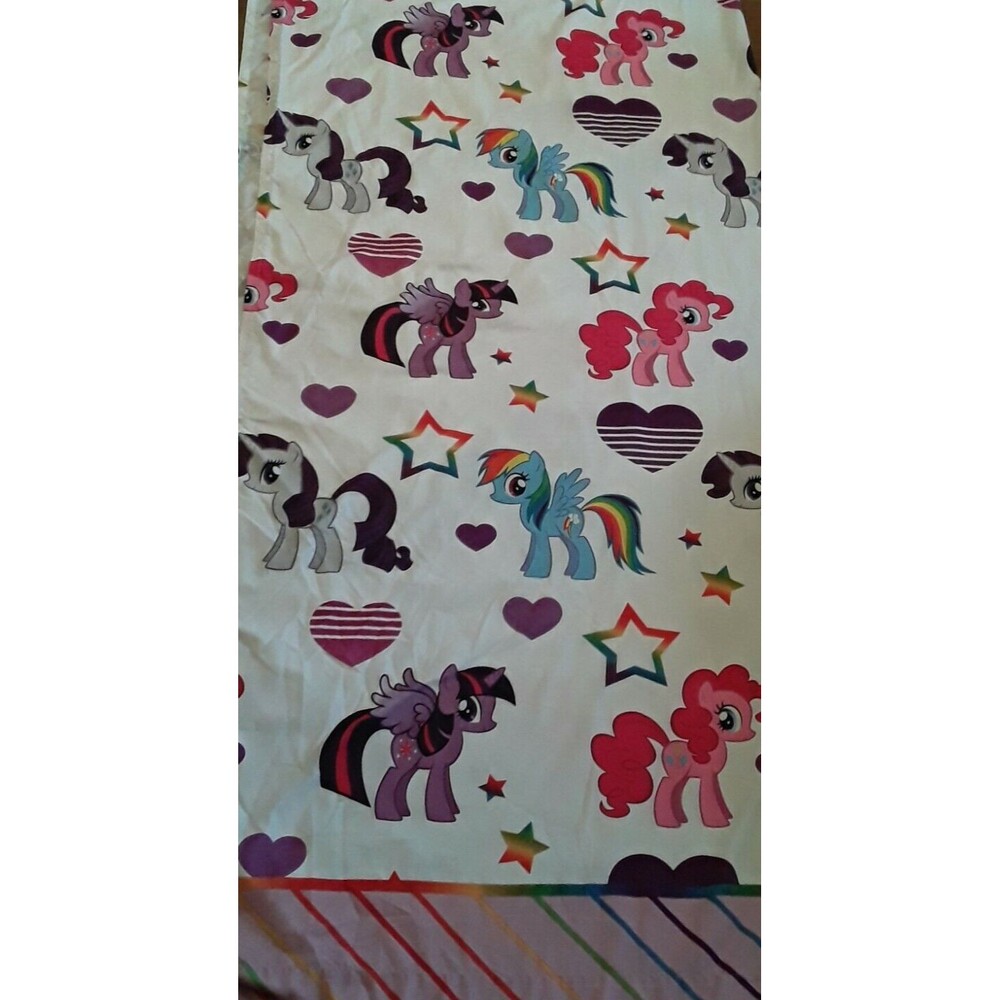 Vintage Retro My Little Pony Twin Flat Sheet Pinkie Pie Twilight Good Fabric EUC